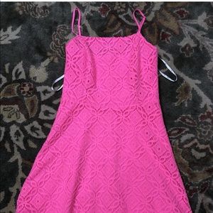 Lily Pulitzer Resort Pink Knit Crochet Dress